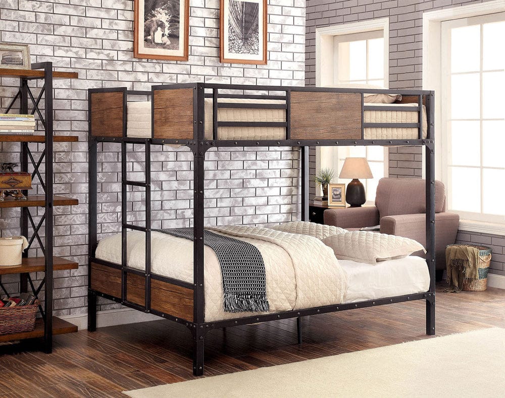 Furniture of America - Clapton Full/Full Bunk Bed in Black - CM-BK029FF View 3
