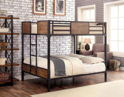 Furniture of America - Clapton Full/Full Bunk Bed in Black - CM-BK029FF View 3