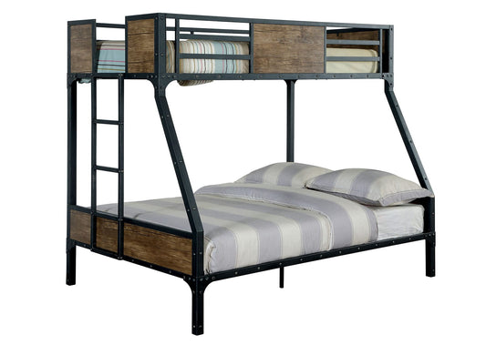 Furniture of America - Clapton Twin/Full Bunk Bed in Black - CM-BK029TF View 1