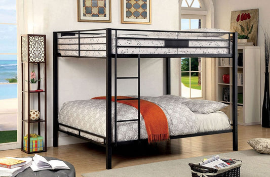 Furniture of America - Claren Queen/Queen Bunk Bed in Black - CM-BK939QQ-BED View 1