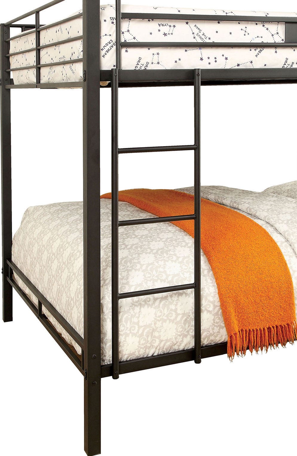 Furniture of America - Claren Queen/Queen Bunk Bed in Black - CM-BK939QQ-BED View 2