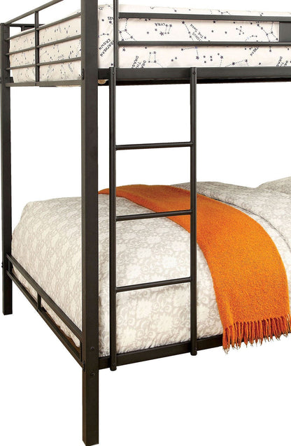 Furniture of America - Claren Queen/Queen Bunk Bed in Black - CM-BK939QQ-BED View 2
