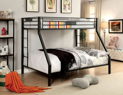 Furniture of America - Claren Twin XL/Queen Bunk Bed in Black - CM-BK939TQ-BED View 1