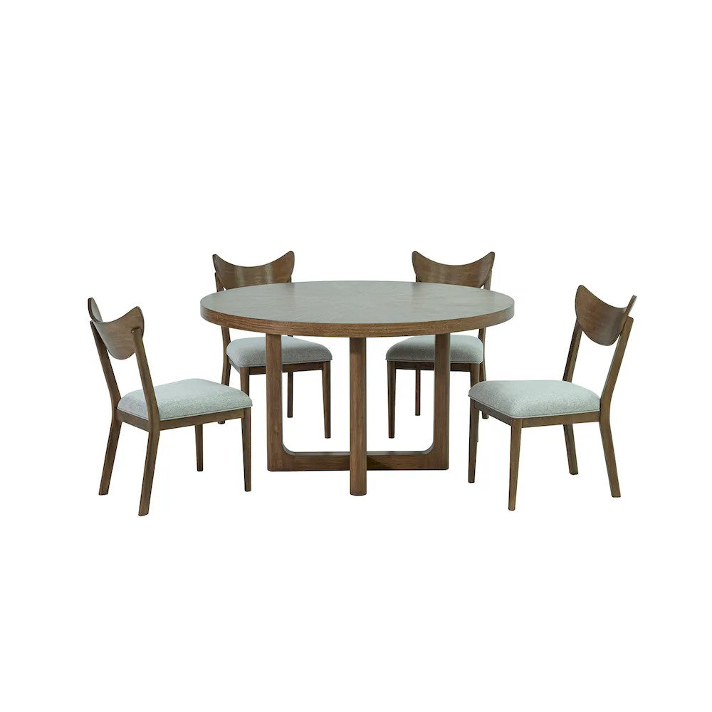 Furniture of America - Clarksburg - 5 Pc. Dining Table Set - Walnut - FM39018WN-RT-5PC view 1