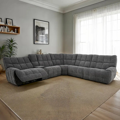 Furniture of America - Clemens - Power Sectional, Dark Gray - CM9936DG-SECT-PM view 1