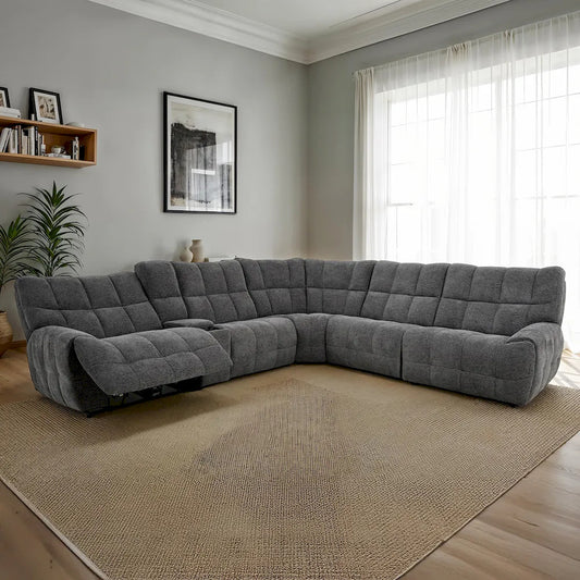 Furniture of America - Clemens - Power Sectional, Dark Gray - CM9936DG-SECT-PM view 1