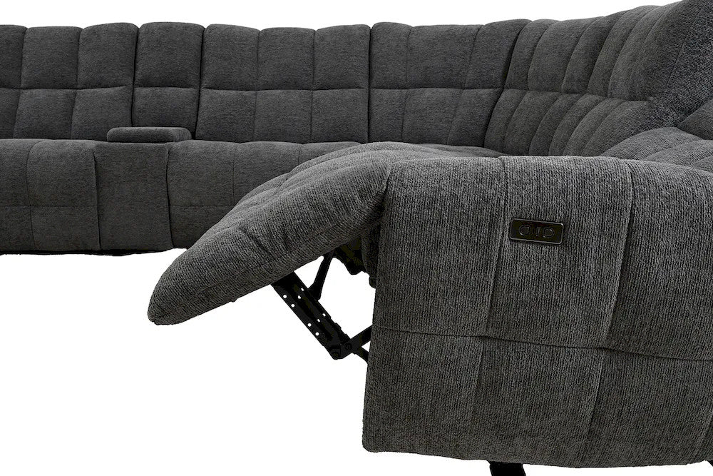 Furniture of America - Clemens - Power Sectional, Dark Gray - CM9936DG-SECT-PM view 3