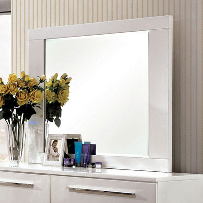 Furniture of America - Clementine Mirror in Glossy White - CM7201M View 1