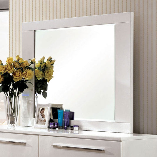 Furniture of America - Clementine Mirror in Glossy White - CM7201M View 1