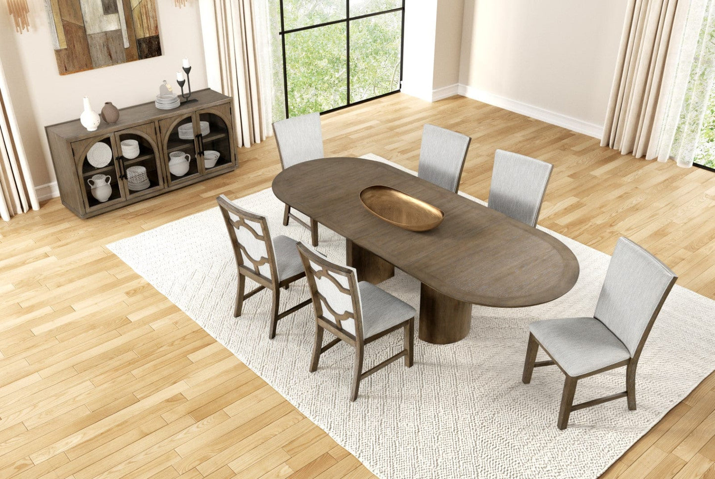 Furniture of America - Clements Dining Table in Oak - FM3411AK-OT-TABLE View 10