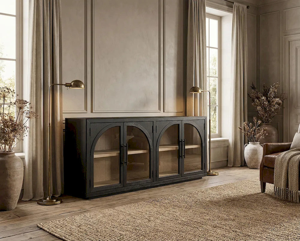 Furniture of America - Clements - Sideboard - Black - FM-AC8030BK view 1