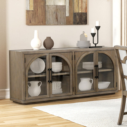 Furniture of America - Clements Sideboard in Oak - FM3411AK-SV View 2