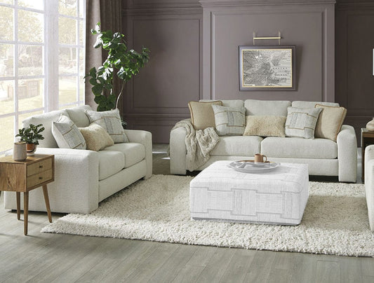 Furniture of America - Cochrane Sofa + Loveseat in Cream/Beige - SM5120-2PC View 1