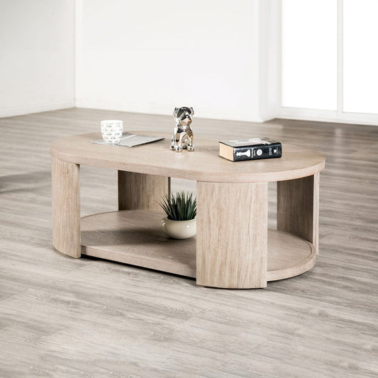 Furniture of America - Conisbrough Oval Cocktail Table in Modern - FM49004AK-CO View 1