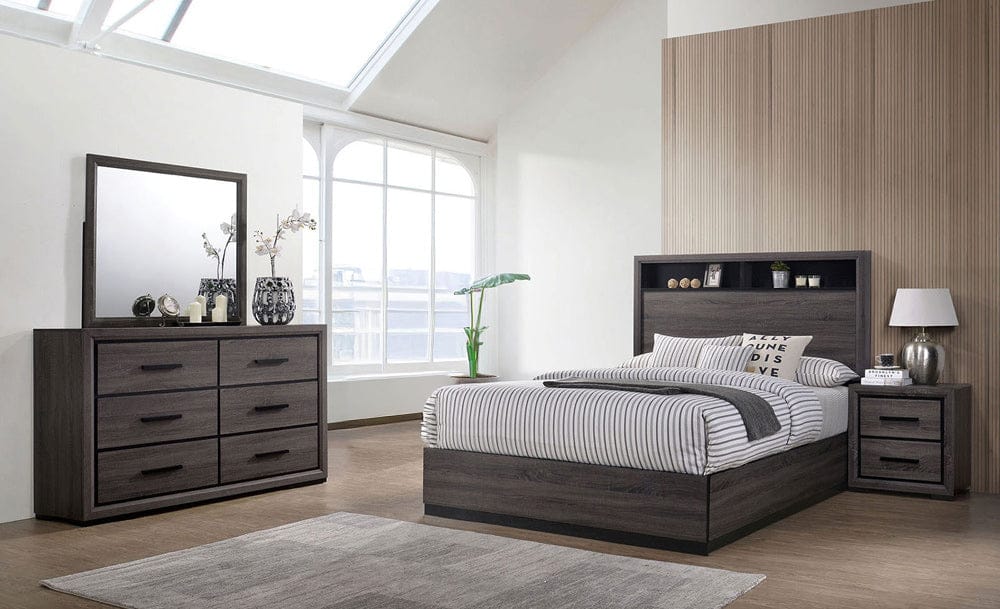 Furniture of America - Conwy 5 Pc. Queen Bedroom Set w/ 2NS in Gray - CM7549Q-5PC-2NS View 1