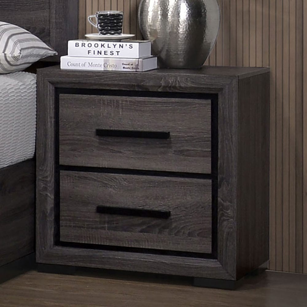 Furniture of America - Conwy Nightstand in Gray - CM7549N View 2