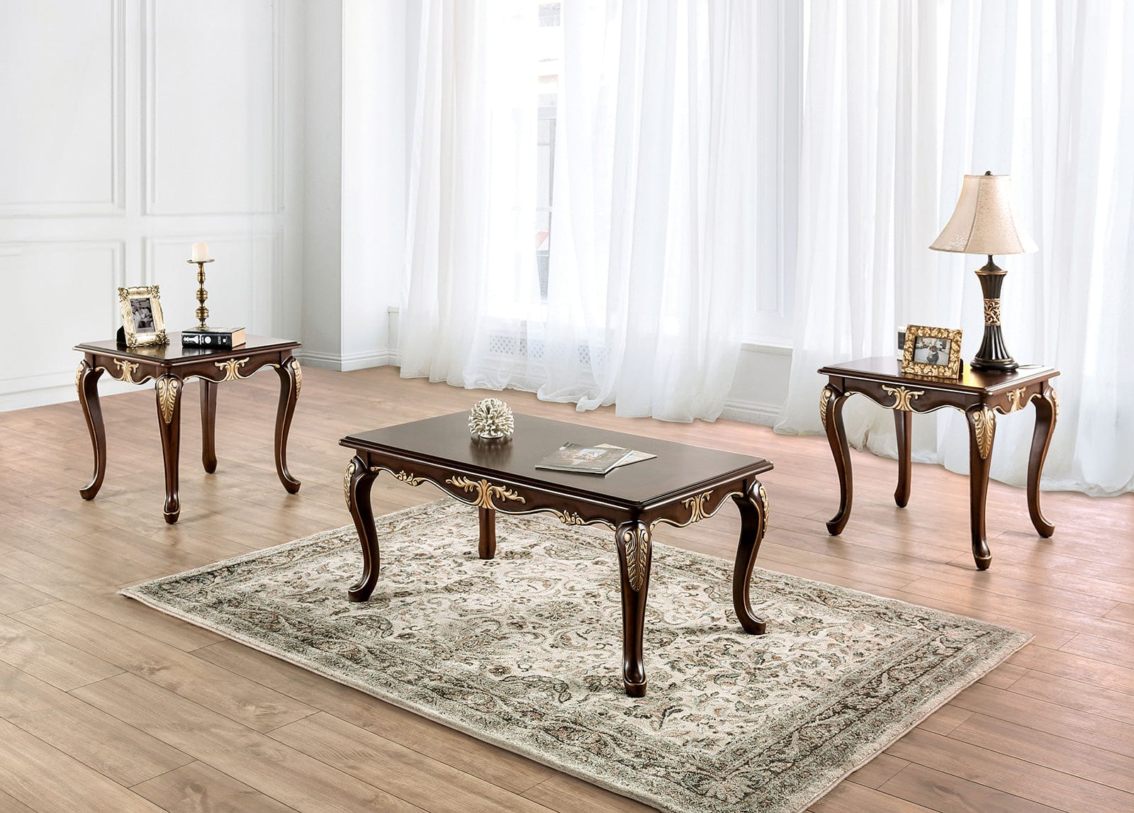Furniture of America - Cookshire Coffee Table in Rich Tobacco - FM45004C View 4