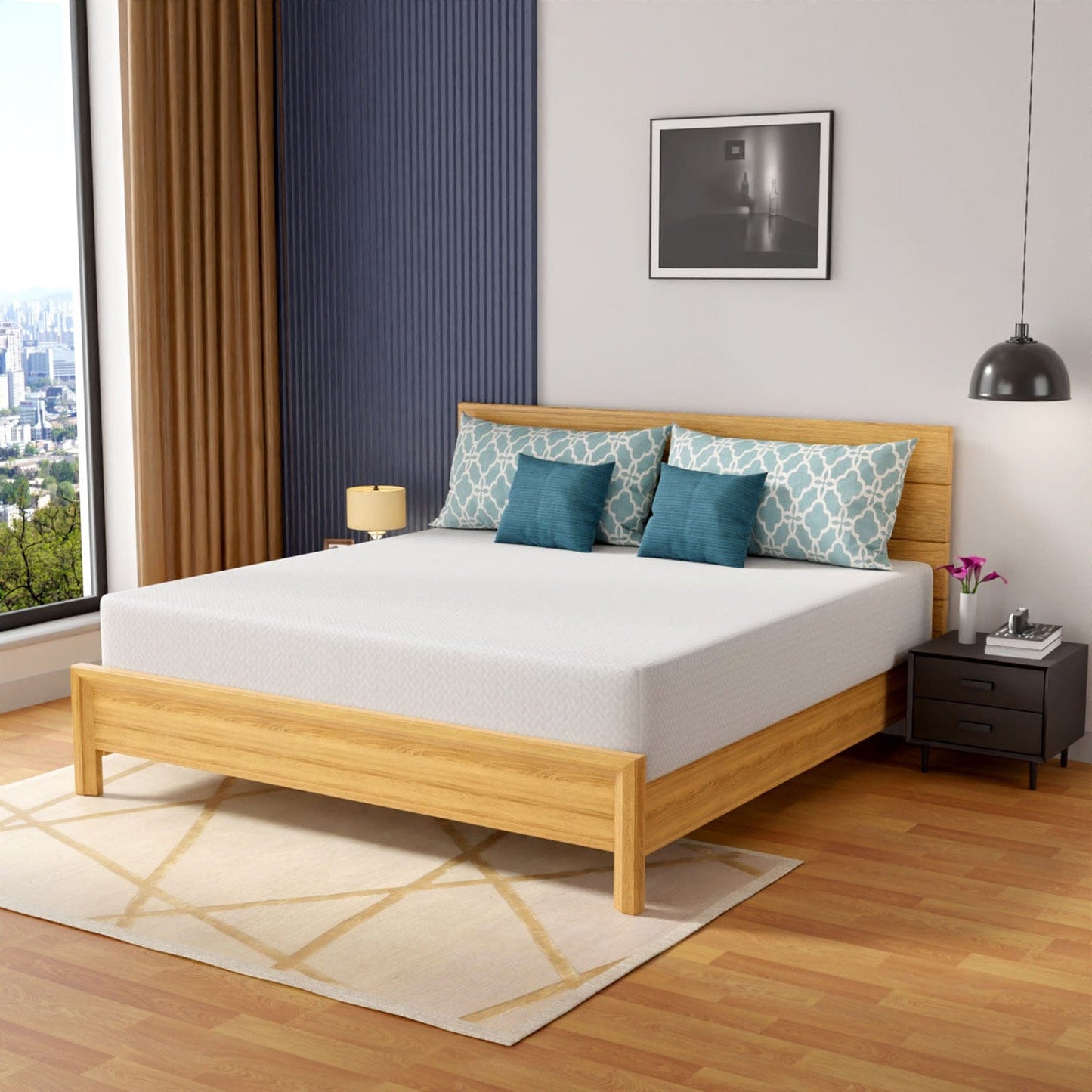 Furniture of America - Coreopsis 12" E.King Memory Foam Wave Comfort (Roll-In-A-Box) in White - DM612-EK View 2
