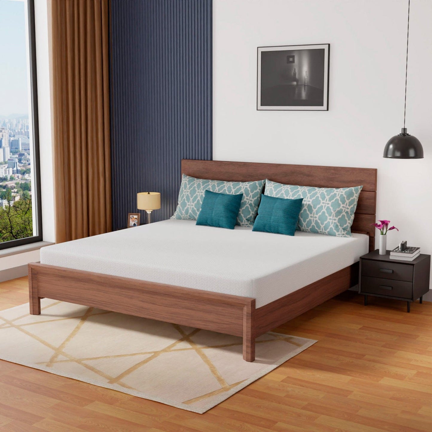 Furniture of America - Coreopsis 8" E.King Memory Foam Wave Comfort (Roll-In-A-Box) in White - DM608-EK View 2