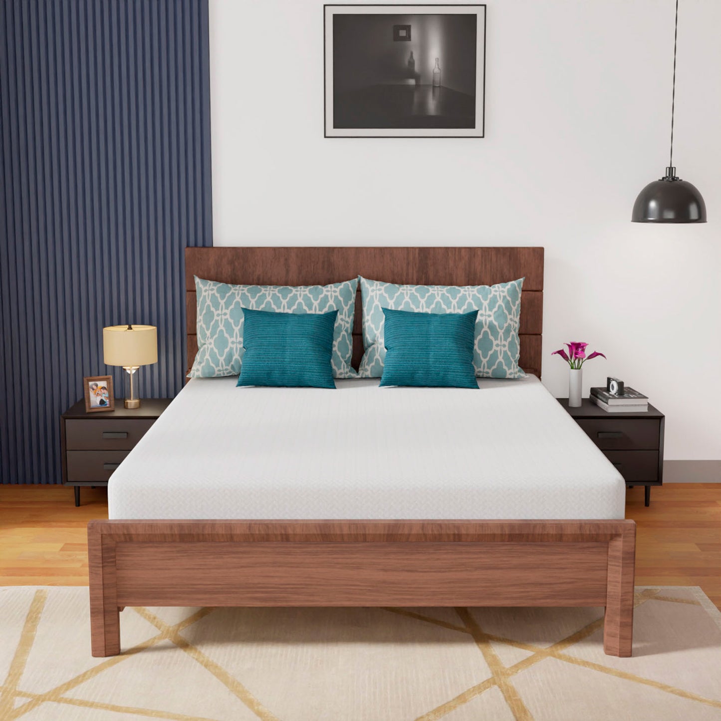 Furniture of America - Coreopsis 8" Queen Memory Foam Wave Comfort (Roll-In-A-Box) in White - DM608-Q View 2