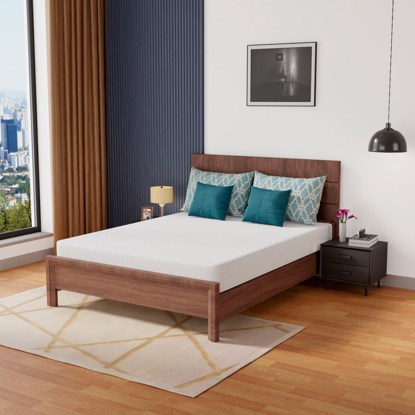 Furniture of America - Coreopsis 8" Queen Memory Foam Wave Comfort (Roll-In-A-Box) in White - DM608-Q View 3