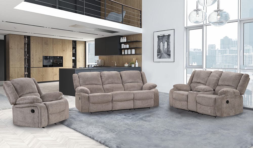 Furniture of America - Cosimo Sofa + Loveseat + Chair in Mocha - NX6003GY-3PC View 1