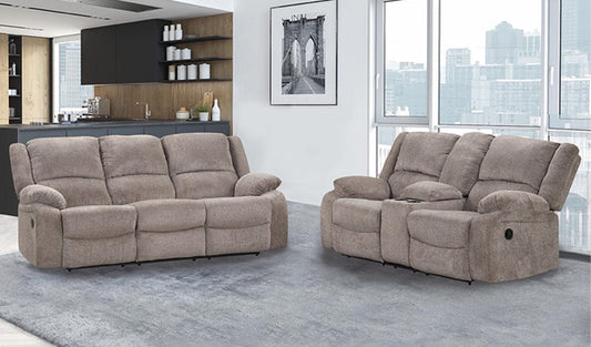Furniture of America - Cosimo Sofa + Loveseat in Mocha - NX6003GY-2PC View 1
