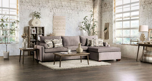 Furniture of America - Cramlington Sectional in Light Gray - SM7775-SECT View 1