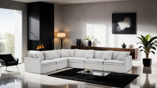 Furniture of America - Crayford L-Sectional in Light Gray - FM63010LG-SECT View 1