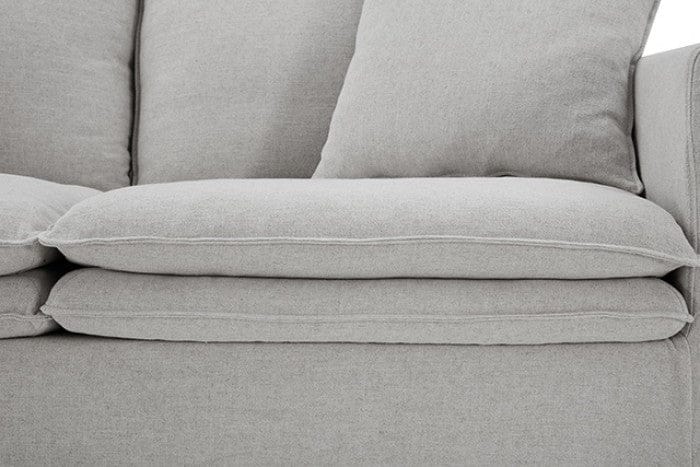 Furniture of America - Crayford L-Sectional in Light Gray - FM63010LG-SECT View 3