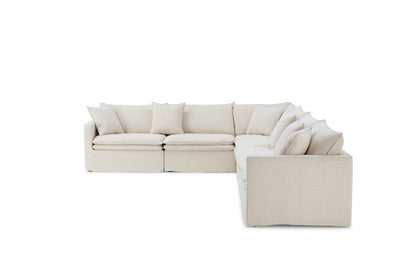 Furniture of America - Crayford L-Sectional in Taupe - FM63010TP-SECT View 3