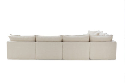 Furniture of America - Crayford L-Sectional in Taupe - FM63010TP-SECT View 4