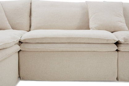 Furniture of America - Crayford L-Sectional in Taupe - FM63010TP-SECT View 7