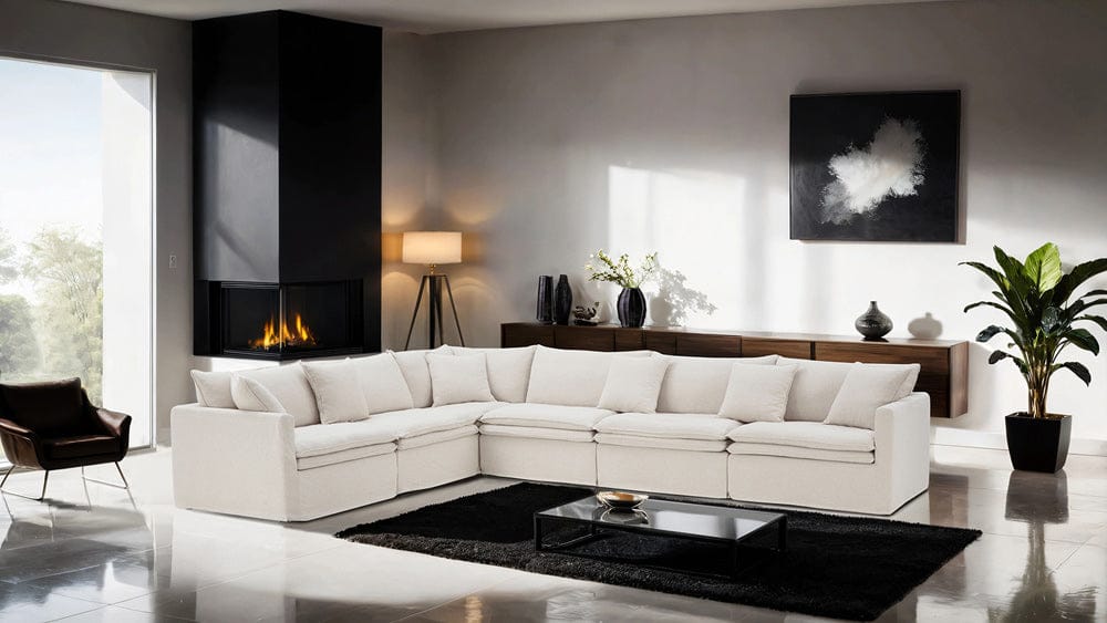 Furniture of America - Crayford L-Sectional in Taupe - FM63010TP-SECT View 10