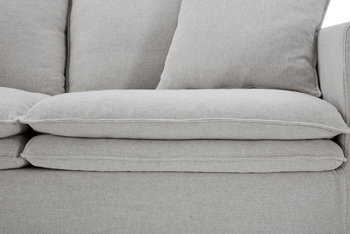 Furniture of America - Crayford Loveseat in Light Gray - FM63010LG-LV View 3