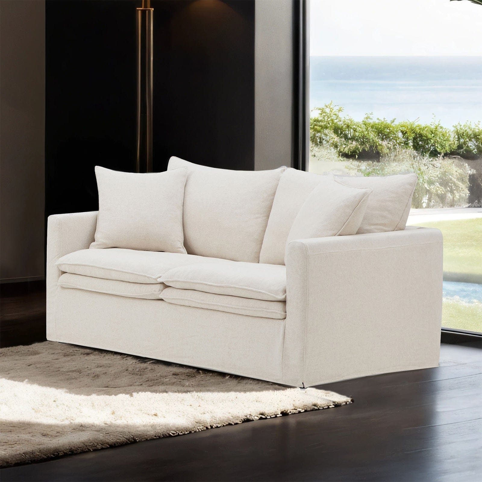 Furniture of America - Crayford Sofa + Loveseat in Taupe - FM63010TP-2PC View 3