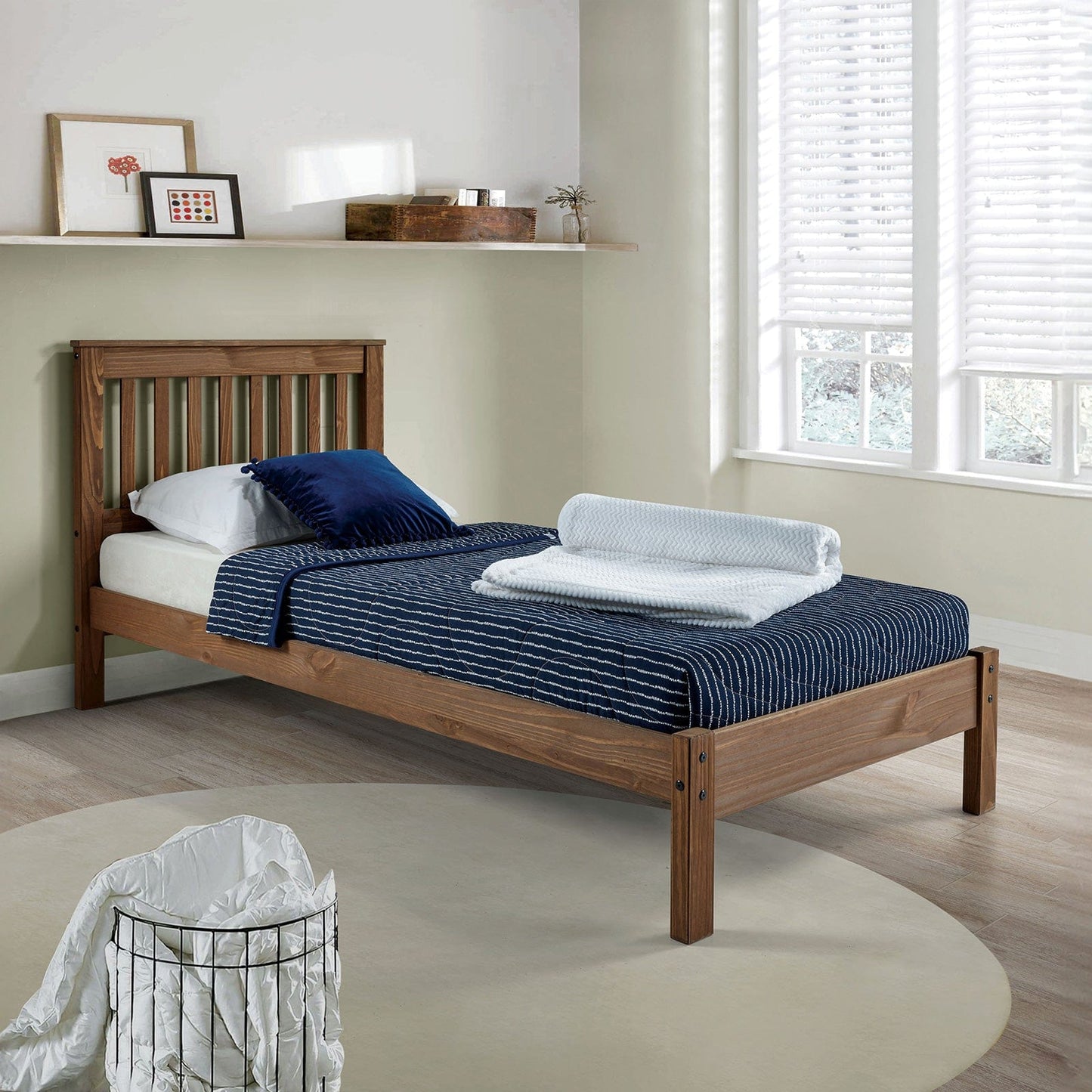 Furniture of America - Creswell 4 Pc. Twin Bedroom Set in Mahogany - AM7972MH-T-4PC View 2