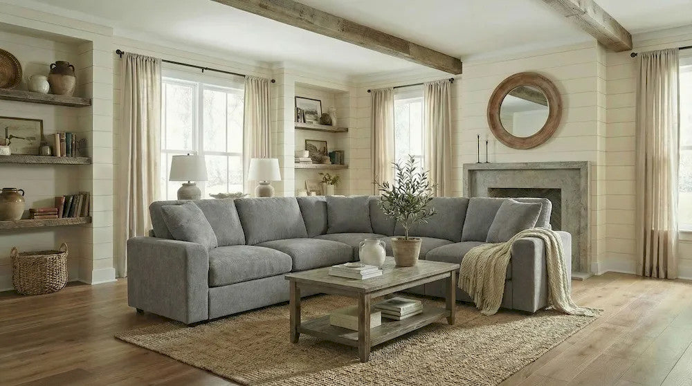 Furniture of America - Crowle - Sectional - Light Gray - FM67010LG-SECT view 1
