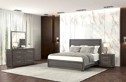 Furniture of America - Crowthorne - 4 Pc. Queen Bedroom Set w/ 2NS - Warm Gray - FM70100GY-Q-5PC-2NS view 1