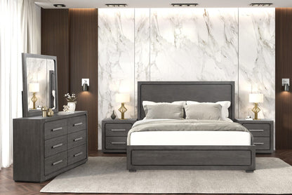 Furniture of America - Crowthorne E.King Bed in Warm Gray - FM70100GY-EK-BED View 5