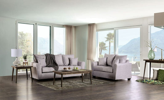 Furniture of America - Croydon Sofa + Loveseat in Light Gray - SM7755-2PC View 1