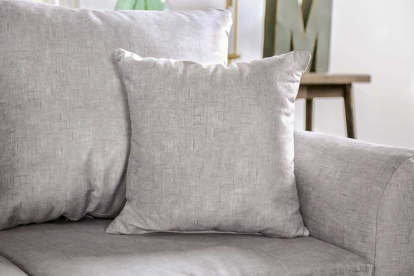 Furniture of America - Croydon Sofa + Loveseat in Light Gray - SM7755-2PC View 3
