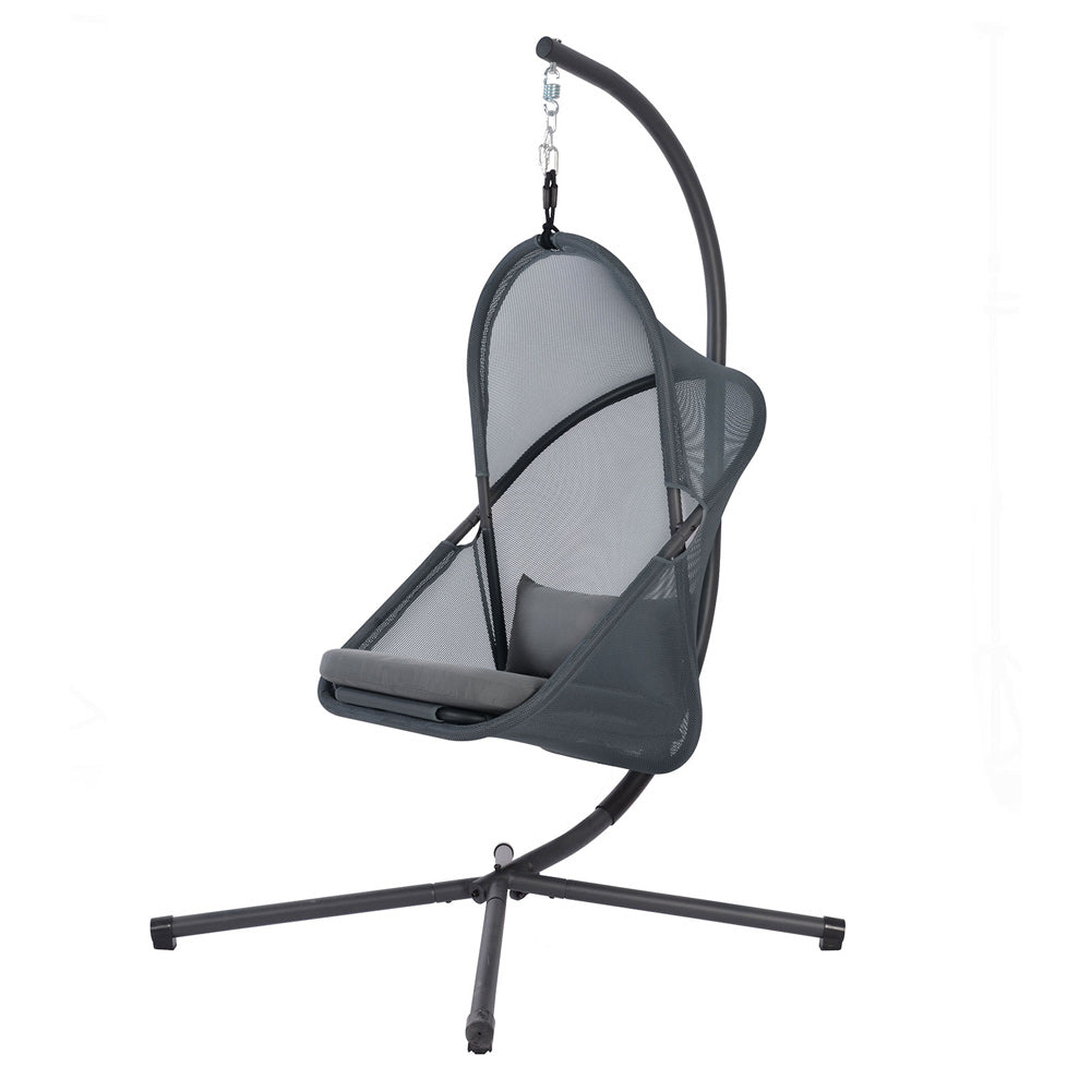 Furniture of America - Crush Swing Chair w/ Stand in Dark Gray - GM-1011DG-SET View 1
