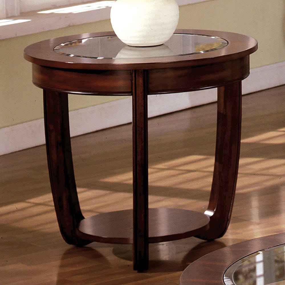Furniture of America - Crystal Falls End Table in Dark Cherry - CM4336E View 1