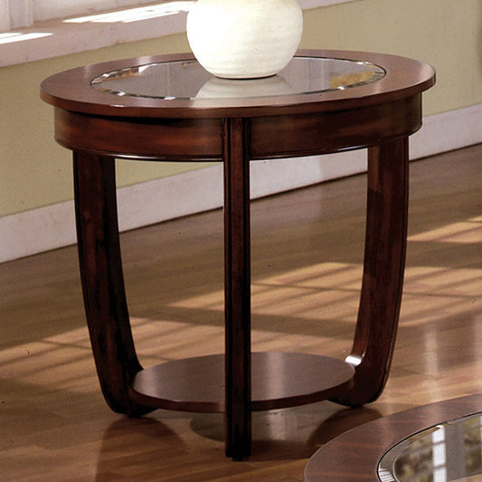 Furniture of America - Crystal Falls End Table in Dark Cherry - CM4336E View 1