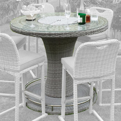 Furniture of America - Cyprus Round Bar Table in Gray - GM-2006-PK View 1