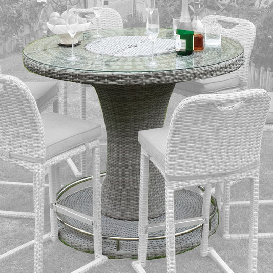 Furniture of America - Cyprus Round Bar Table in Gray - GM-2006-PK View 1