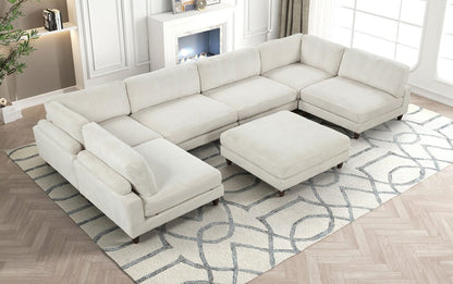 Furniture of America - Dagenham Sectional in Beige - FM6800BG-A View 2