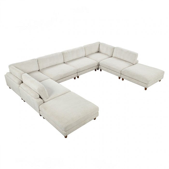 Furniture of America - Dagenham Sectional in Beige - FM6800BG-B View 2