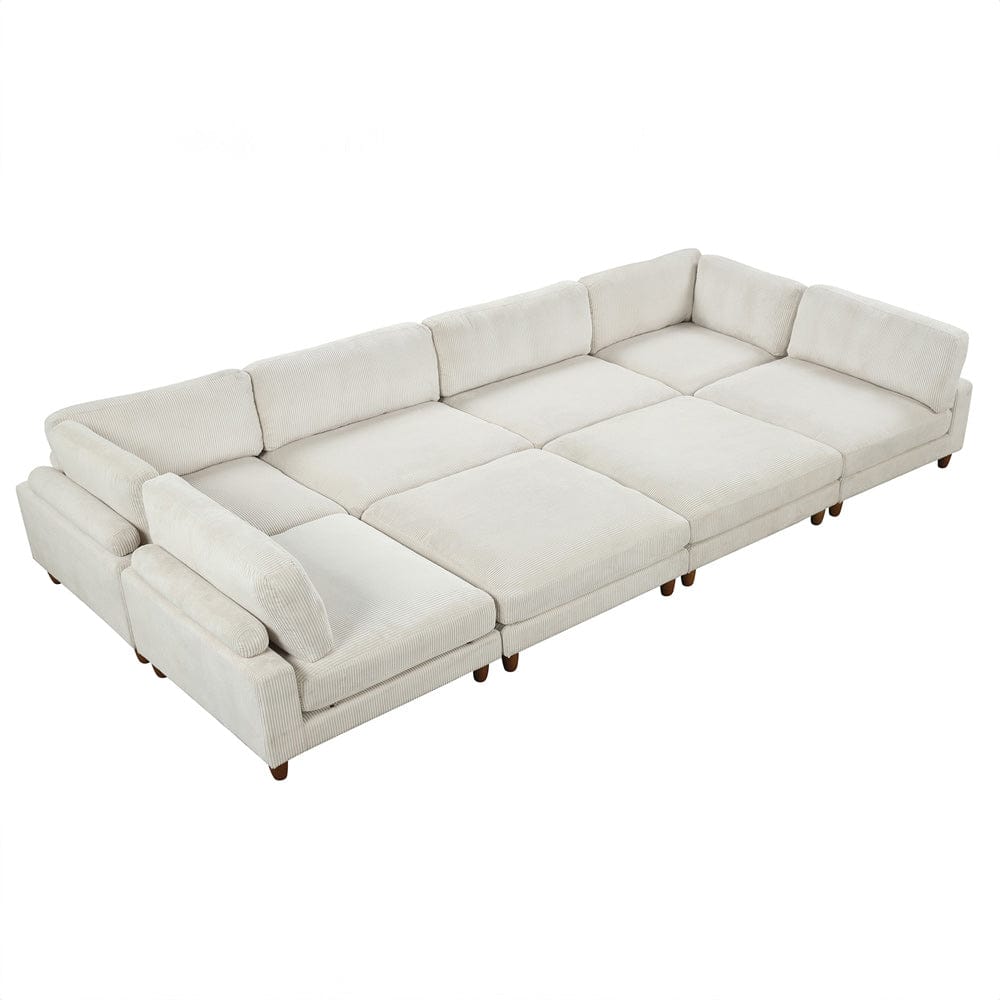 Furniture of America - Dagenham Sectional in Beige - FM6800BG-B View 4